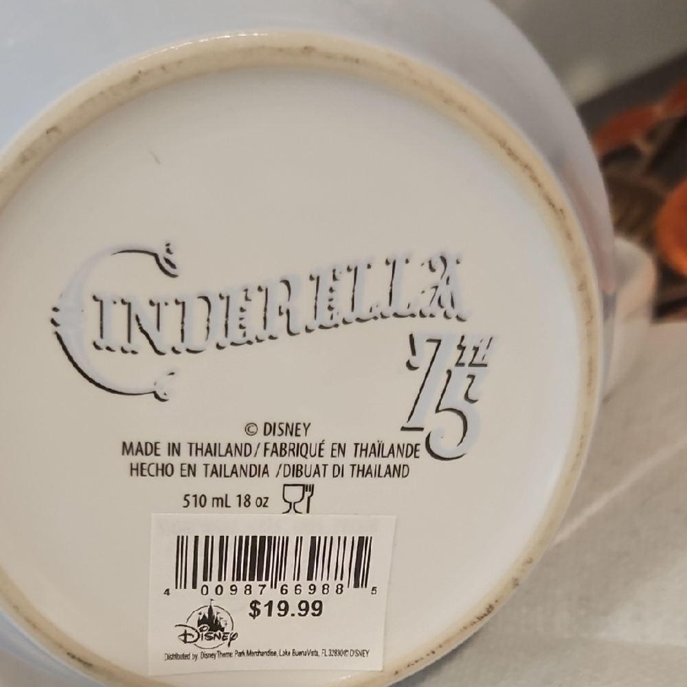 New Cinderella 75th Anniversary Coffee Mug.  - Picture 4 of 5